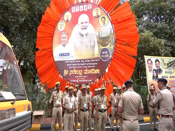Preparations underway ahead of PM Modi’s visit to Karnataka (Photo/ANI)