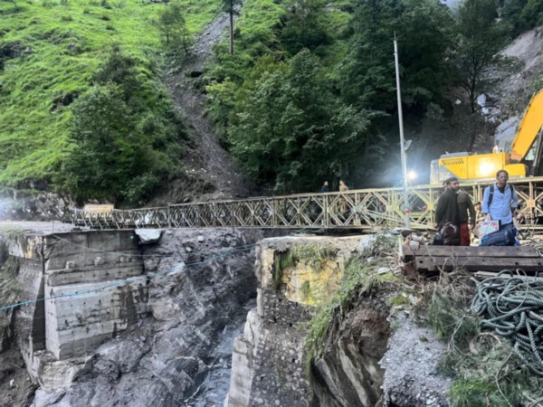Valley bridge near Ganganani-Limchagad (Photo/UttarkashiPol)