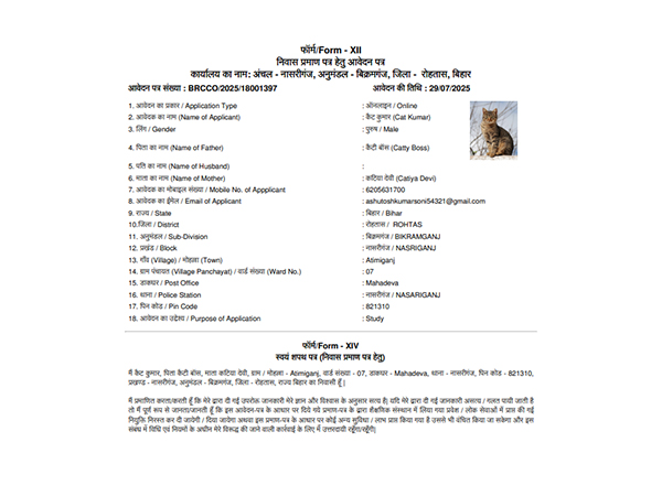 Residential certificate application (Photo/ANI)