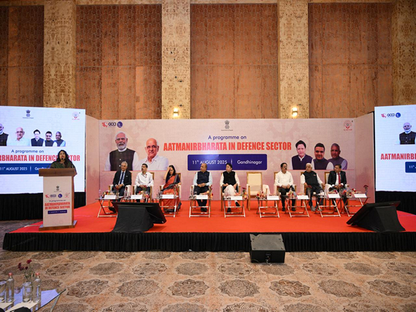 Seminar on ‘Aatmanirbharata in Defence Sector’ held in Gandhinagar (Photo/ANI)