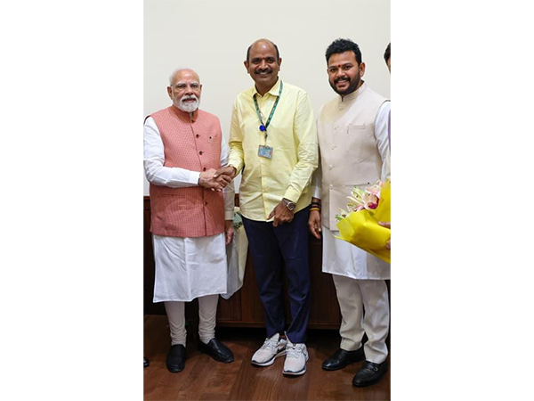 Vizianagaram MP Appalanaidu Kalisetti and PM Narendra Modi. (PhotoANI)