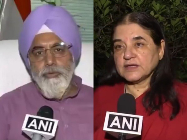 Delhi Mayor Iqbal Singh and BJP leader Maneka Gandhi (Photo/ANI)