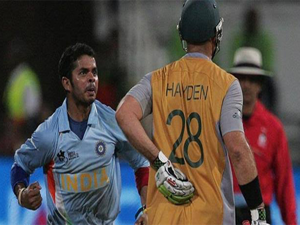 S Sreesanth and Matthew Hayden. (Photo: X)