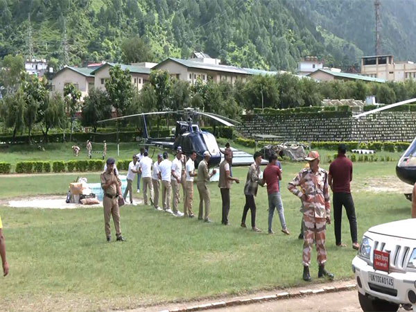 Air rescue operations continue in Uttarakhand's Dharali for stranded people after Aug 5 flash floods (Photo/ANI)  