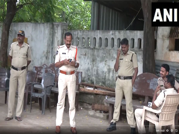 Police personnel at Kadapa (Photo/ANI)