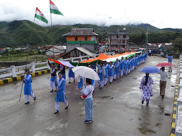 Har Ghar Tiranga rally held in Menchuka (Photo/ANI)