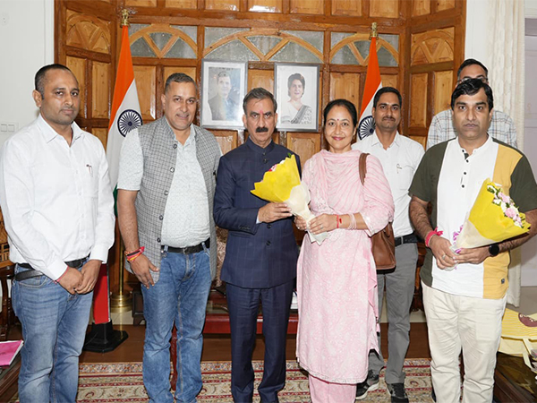 Himachal Pradesh CM Sukhu meets delegation of teachers association (Photo/ANI)