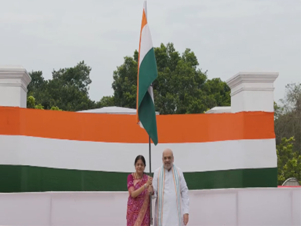 Union Home Minister Amit Shah (right), along with his wife Sonal Shah (Photo/ANI)