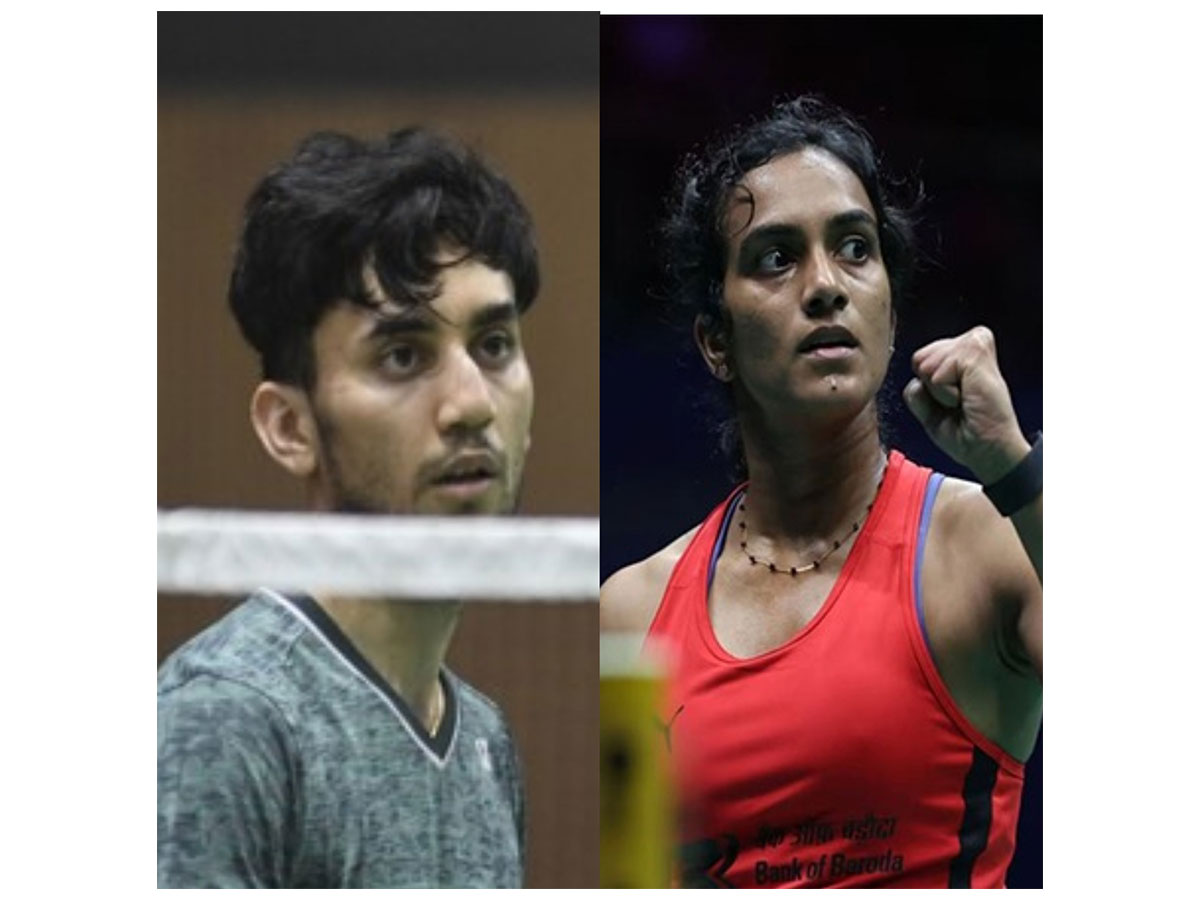 Lakshya Sen and PV Sindhu (Photo: BAI Media and Olympics.com)