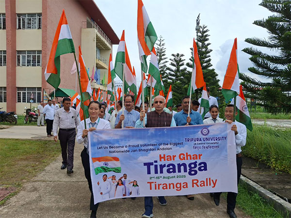 Tiranga March held at Tripura University (Photo/ANI)