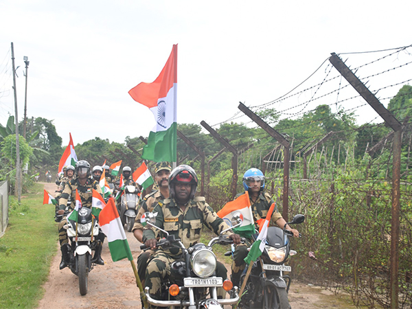 Motorcycle Rally organised by BSF in Tripura. (Photo/ANI)