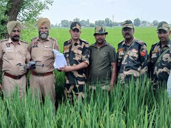 BSF, Punjab Police recover drone with heroin in Tarn Taran. (Photo/ANI)
