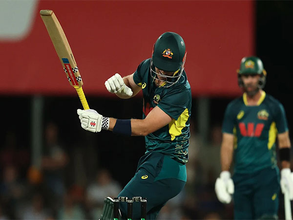 Mitch Owen after sustaining a blow on the helmet. (Photo: ICC website)