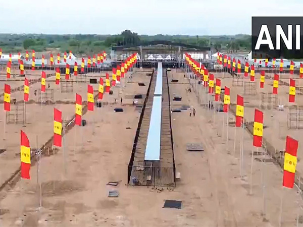 Drone visuals from the venue TN's Madurai, where TVK's second state conference is to be held on August 21 (Photo/ANI) 