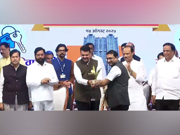 Chief Minister of Maharashtra, Devendra Fadnavis along officials (Photo/MHADA Government of Maharashtra)