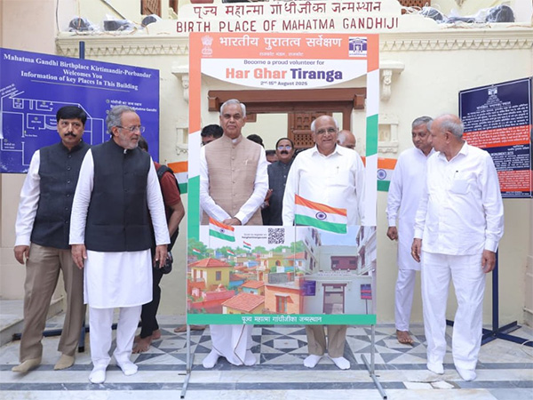 Gujarat Governor Acharaya Devvrat and CM Patel pay visit to Kirti Mandir (Photo/ANI) 