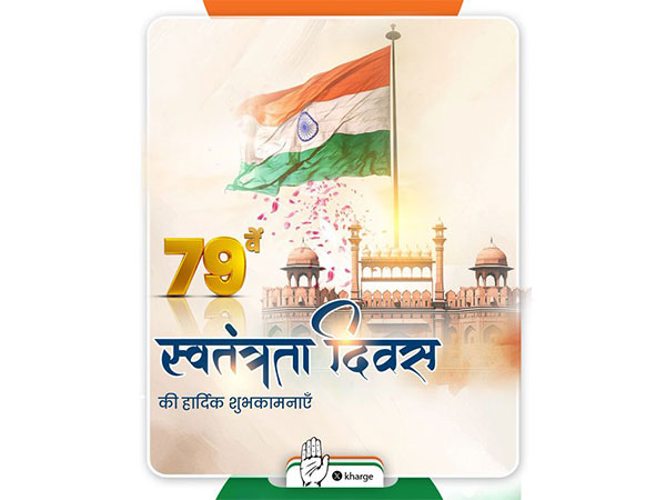 India extends greetings on 79th Independence Day (PhotoX/@kharge)
