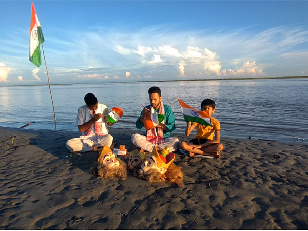  Samaguri Satra Mask Artists celebrate Independence Day with tricolour masks (Phot/ANI)
