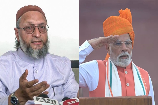 AIMIM chief Asaduddin Owaisi (L) and PM Narendra Modi (R) (Photo: ANI)