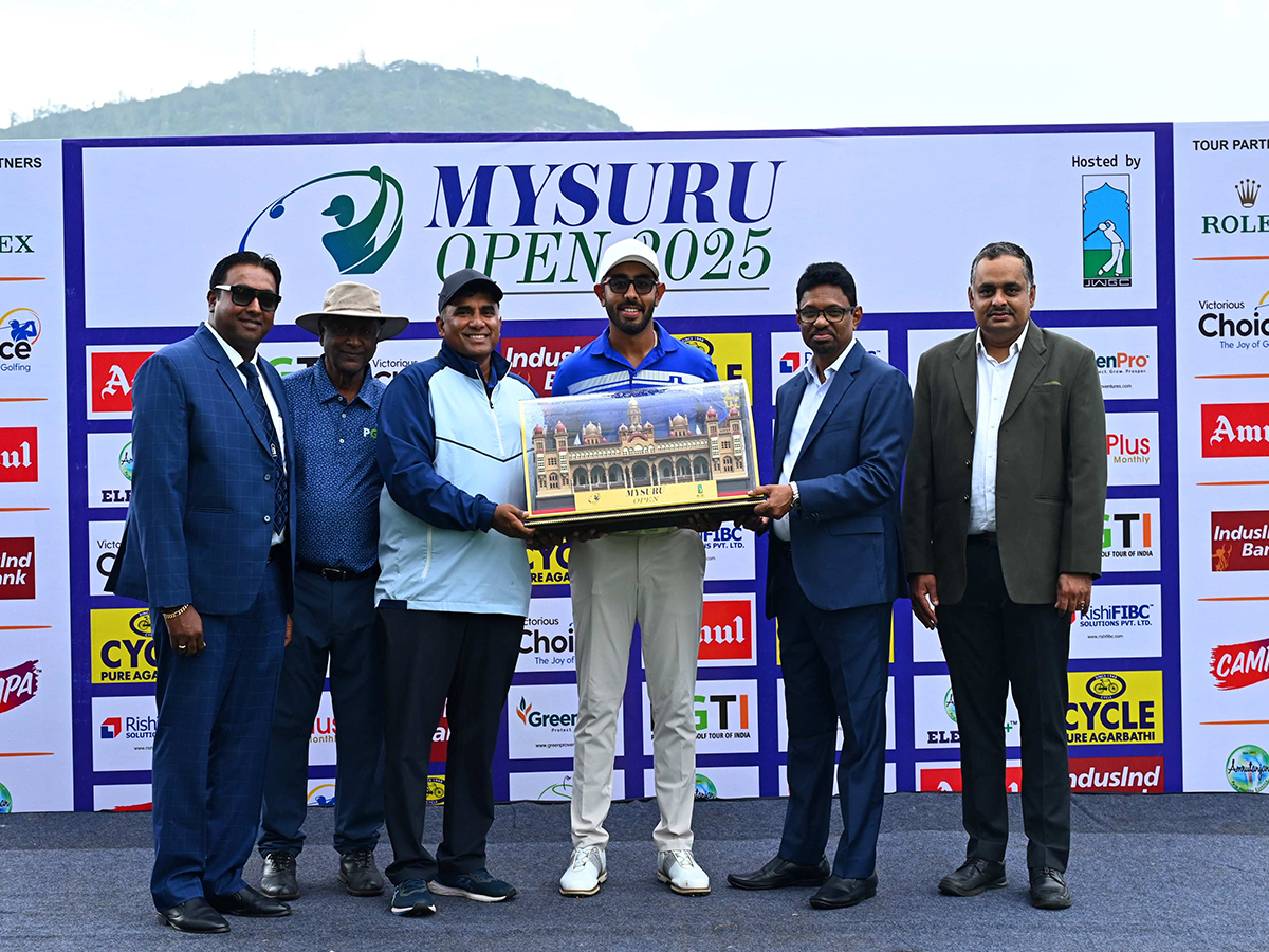 Yash Sandhu (middle). (Photo: Mysuru Open) 