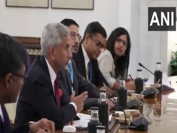 EAM S. Jaishankar in meeting with South Korean Foreign Minister Cho Hyun in New Delhi (Photo/ANI)