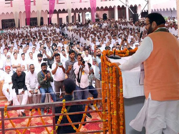 Haryana CM Nayab Singh Saini attends the Krishna Janmashtami Celebrations in Kurukshetra. (PhotoANI)