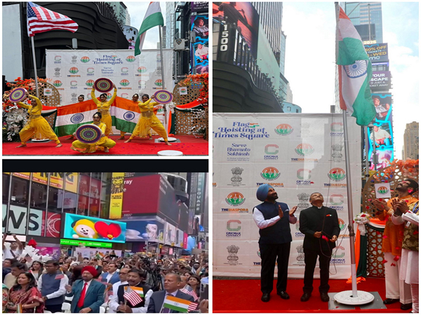 Flag hoisting in New York (Image: X@IndiainNewYork)