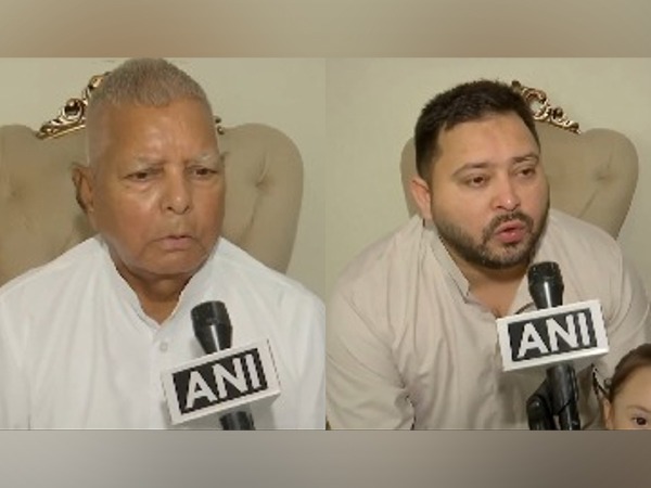 Rashtriya Janata Dal leaders (left) Lalu Prasad Yadav and Tejashwi Yadav (Photo/ANI)