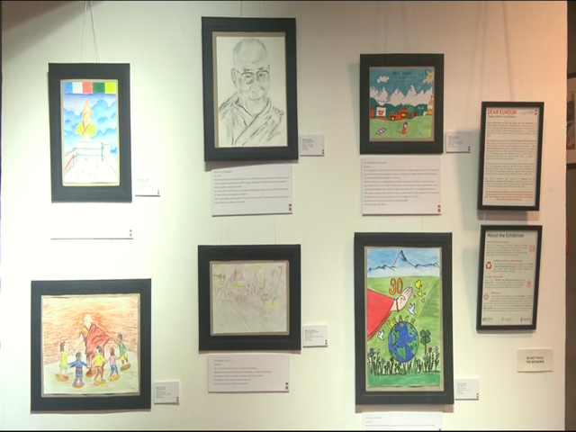 Tibetan children’s paintings honor Dalai Lama at 90
