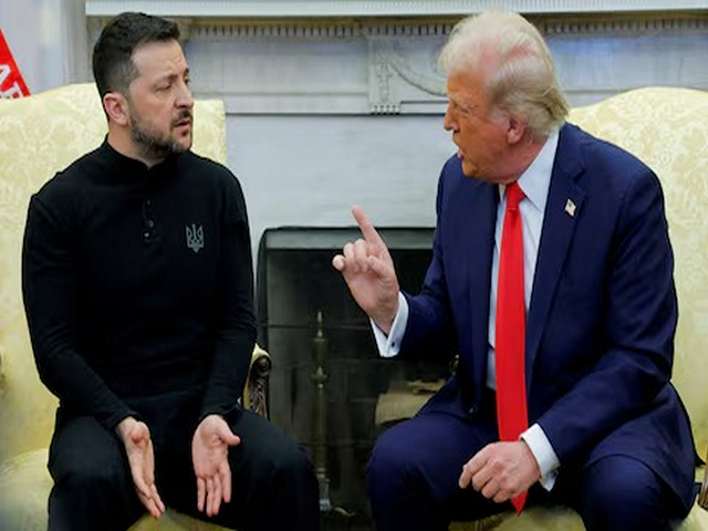 US President Donald Trump with Ukrainian President Volodymyr Zelenskyy at the White House in February this year. (File Photo/Reuters)