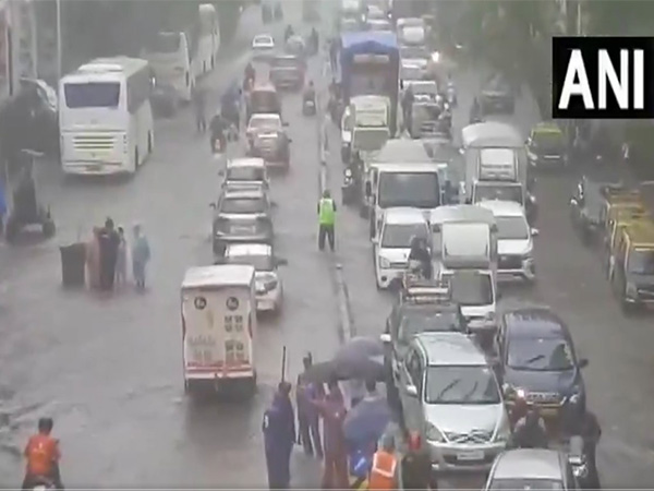 Visuals from Mumbai amid heavy rainfall  (Photo/ANI)