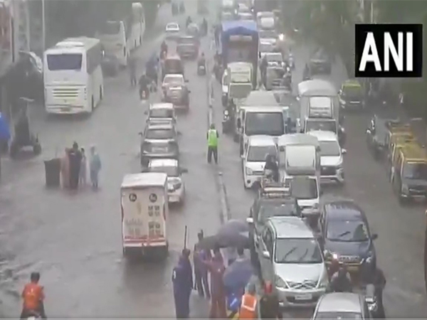 Visuals from Mumbai amid heavy rainfall (Photo/ANI)