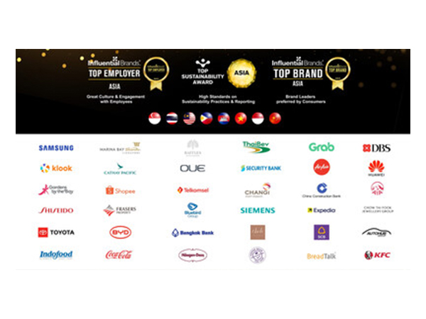 Influential Brands Awards celebrates 14 years recognising brand leadership, workplace excellence, sustainability and visionary leadership in Asia