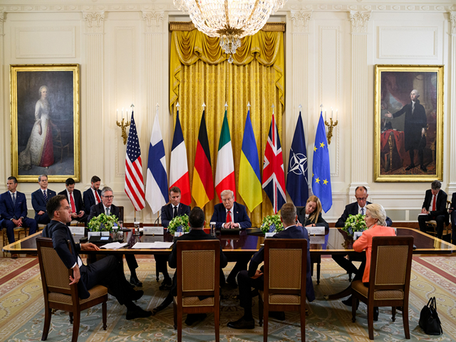 US President Donald Trump with European leaders (Image: X@WhiteHouse)