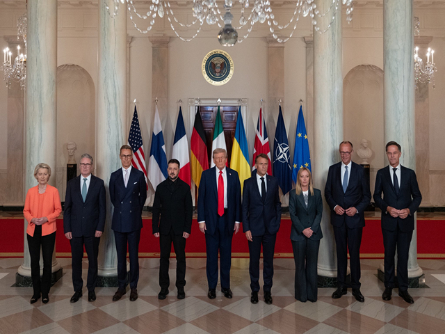 US President Donald Trump with Ukrainian President Volodymyr Zelenskyy and EU Leaders (Image: X@vonderleyen)