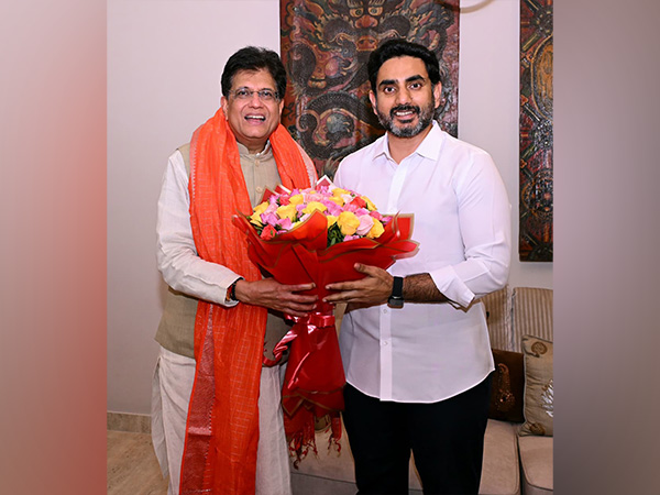 Andhra Pradesh IT Minister Nara Lokesh meets with Union Minister Piyush Goyal (Photo: @naralokesh/X)