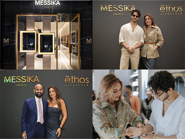 Messika Paris, in partnership with Ethos, marked its grand India debut at The Chanakya, New Delhi celebrated by founder Valérie Messika, actor Ishaan Khatter, and Pranav Saboo, CEO & Managing Director of Ethos.