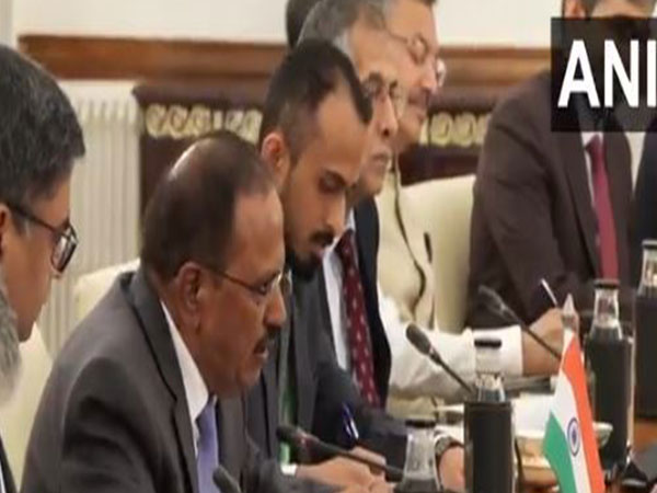 NSA Ajit Doval during talks with Chinese FM Wang Yi (Photo/ ANI)