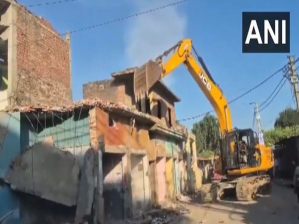 Demolition Drive in UP's Shravasti (Photo/ANI)