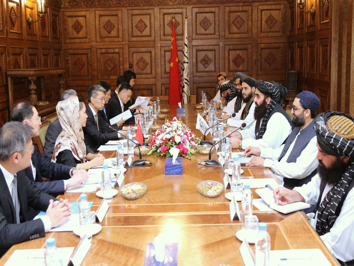 Chinese Foreign Minister Wang Yi meets his Afghan counterpart Mawlawi Amir Khan Muttaqi in Kabul (Photo/X@MoFA_Afg)