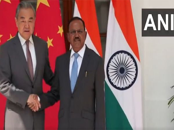 NSA Ajit Doval and Chinese Foreign Minister Wang Yi (Photo:ANI) 