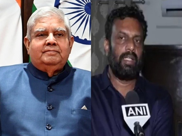 Former VP Jagdeep Dhankhar and CPI MP Sandosh Kumar (Photo/ANI)