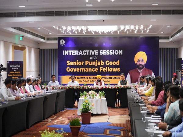 Punjab CM Bhagwant Mann interacts with Senior Punjab Good Governance Fellows (Photo/X@BhagwantMann)