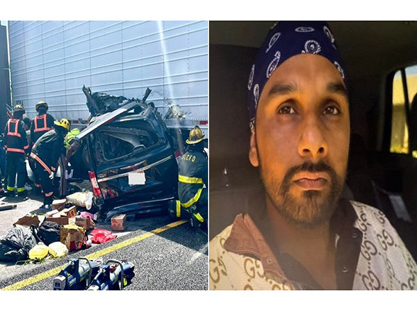 Crash site and Harjinder Singh (Photo/ X@TriciaOhio)