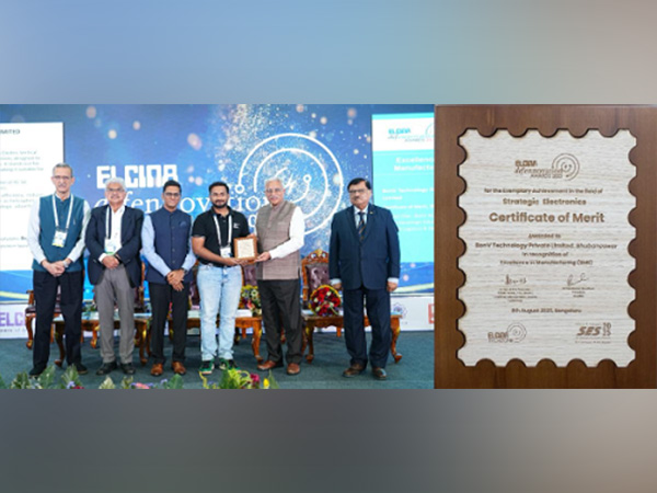 Roshan Senapati, Head of Marketing, BonV, receiving the Award 