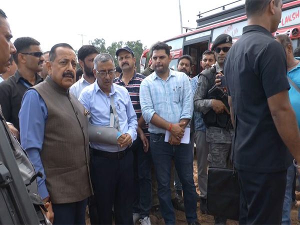 Union Minister Dr. Jitendra Singh visits flood-affected areas (Photo/ANI)