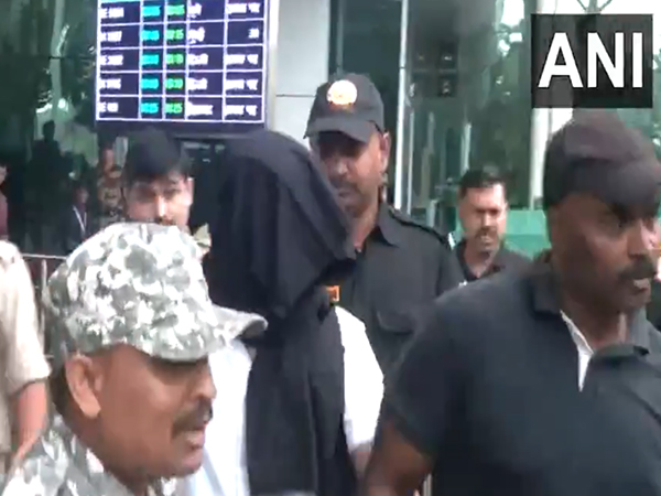 A Team of Jharkhand ATS brought dreaded gangster Mayank Singh (Photo/ANI)