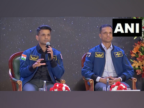 Group Captain Shubhanshu Shukla during the National Space Day event (Photo: ANI)