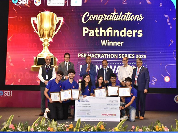 SBI and IIT Guwahati honour winners of PSB Hackathon ‘FINNOVATION 2025’ (Photo/ANI)