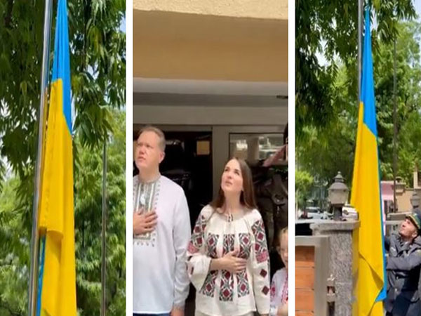 Ukrainian Embassy in Delhi marks National Flag Day  (Image: X/ @UkrembInd)